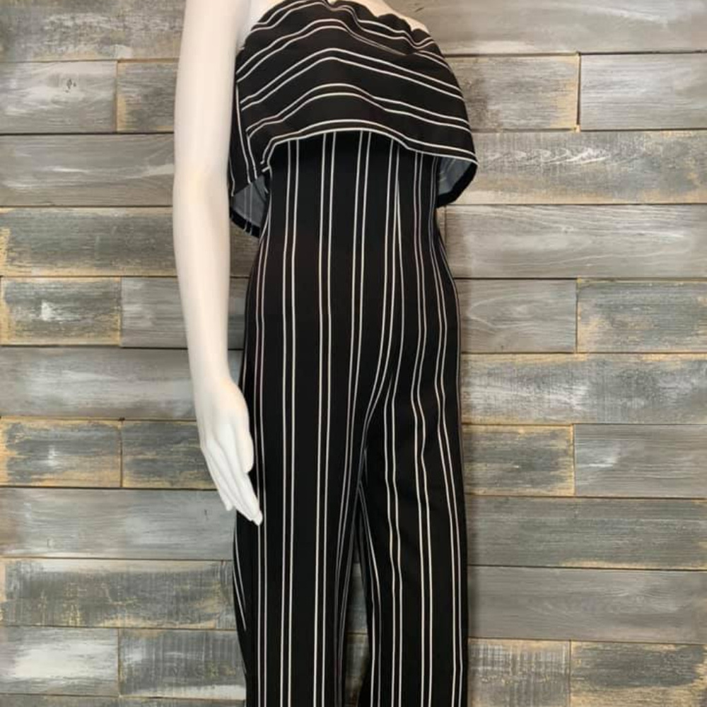 Black Striped Jumpsuit